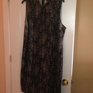 Vince Camuto dress in Black and Beige animal print